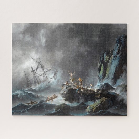 Schipbreuk in een Storm 1872 Legpuzzel (Horizontaal)