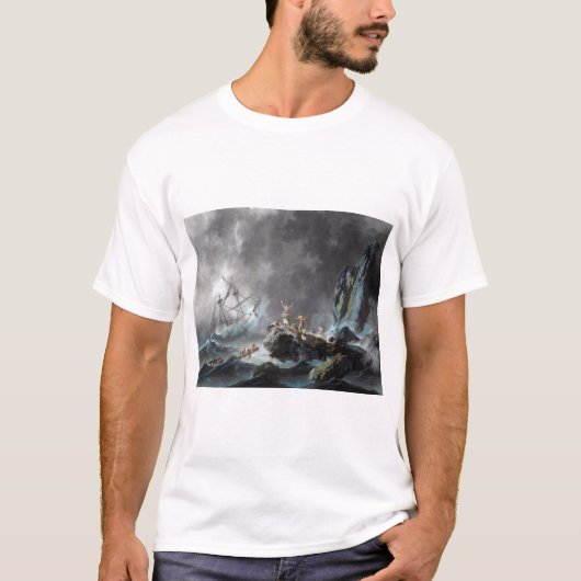 Schipbreuk in een Storm 1872 T-shirt (Voorkant)