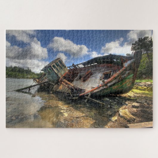 "Schipbreuk" Legpuzzel (Horizontaal)