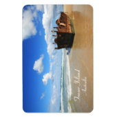 Schipbreuk op Fraser Island, Australië, Premium Ma Magneet (Verticaal)