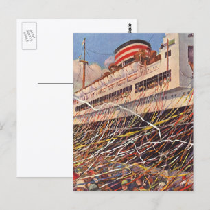  schipbreuk van cruiseschepen; Bon Voyage Party! Briefkaart