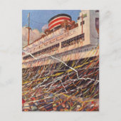  schipbreuk van cruiseschepen; Bon Voyage Party! Briefkaart (Voorkant)