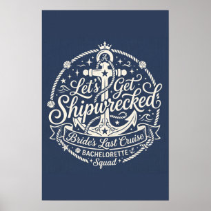 Schipbreukeling Bruid Laatste Cruise Bachelorette Poster