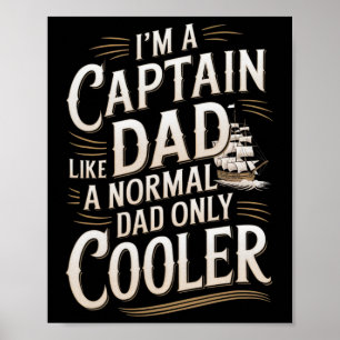 Schipper Boot Vader Voor Mannen Grappige Vaart Vad Poster