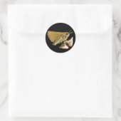 Schipper op Milkweed Ronde Sticker (Tas)