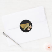 Schipper op Milkweed Ronde Sticker (Envelop)