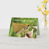 Schipper op Milroos Birthday Kaart (Gele Bloem)