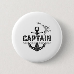 Schipper Scheepsboot Eigenaar Kapitein Liefhebber Ronde Button 5,7 Cm