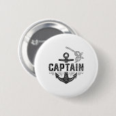 Schipper Scheepsboot Eigenaar Kapitein Liefhebber Ronde Button 5,7 Cm (Voorkant /achterkant)