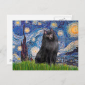 Schipperke 2 - Sterrennacht Briefkaart (Voorkant / Achterkant)