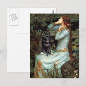 Schipperke 4 - Ophelia Seated Briefkaart (Voorkant / Achterkant)