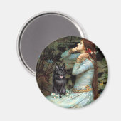 Schipperke 4 - Ophelia Seated Magneet (Voorkant / Achterkant)