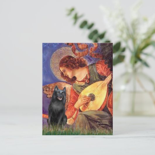 Schipperke 5 - Mandolin Angel Briefkaart (Staand voorkant)