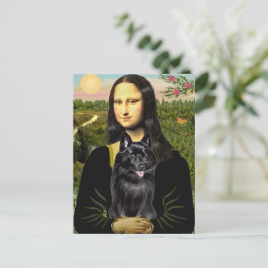 Schipperke 7 - Mona Lisa Briefkaart (Staand voorkant)