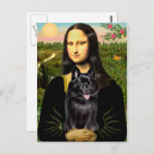 Schipperke 7 - Mona Lisa Briefkaart (Voorkant / Achterkant)