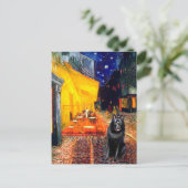 Schipperke 7 - Terras Cafe Briefkaart (Staand voorkant)