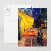 Schipperke 7 - Terras Cafe Briefkaart (Voorkant / Achterkant)