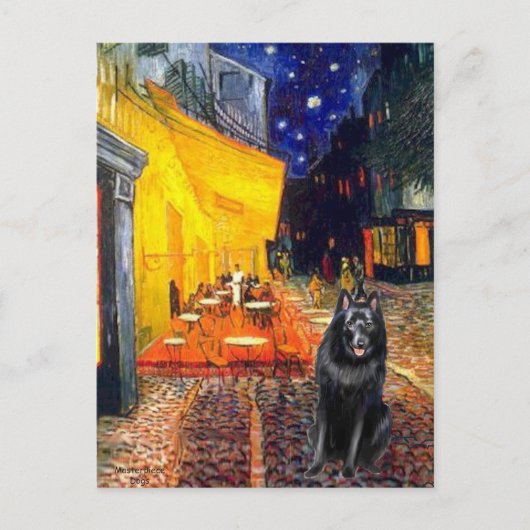 Schipperke 7 - Terras Cafe Briefkaart (Voorkant)