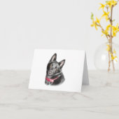 Schipperke Afbeelding Blank Kaart (Gele Bloem)