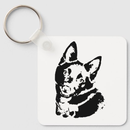 Schipperke Afbeelding Sleutelhanger (Voorkant)