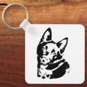 Schipperke Afbeelding Sleutelhanger (Voorkant)