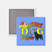 Schipperke Agility Cadeaus Magneet (Voorkant / Achterkant)