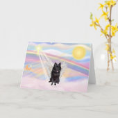 Schipperke Angel Kaart (Gele Bloem)