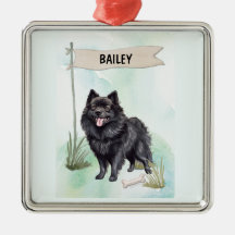 Schipperke Aquarel Gepersonaliseerde Hond