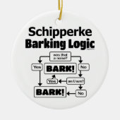 Schipperke Barking Logic Keramisch Ornament (Voorkant)
