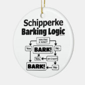 Schipperke Barking Logic Keramisch Ornament (Links)