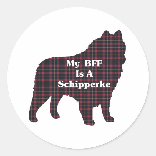 Schipperke BFF Gifts Ronde Sticker (Voorkant)