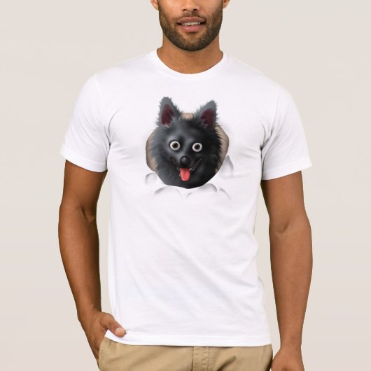 Schipperke Busting Out T-shirt (Voorkant)