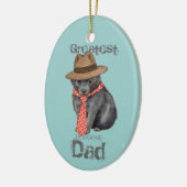 Schipperke Dad Ceramic Ornament (Links)