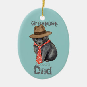 Schipperke Dad Ceramic Ornament