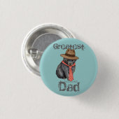 Schipperke Dad Ronde Button 3,2 Cm (Voorkant /achterkant)