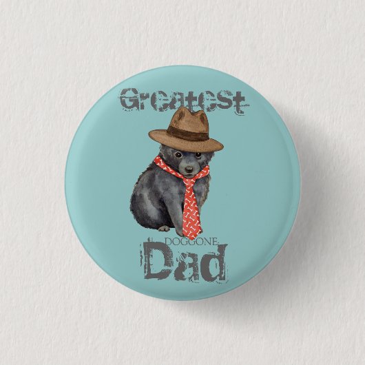 Schipperke Dad Ronde Button 3,2 Cm (Voorkant)
