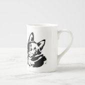 Schipperke Dog Afbeelding Porselein Kop (Rechts)