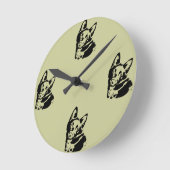 Schipperke Dog Afbeelding Ronde Klok (Hoek)