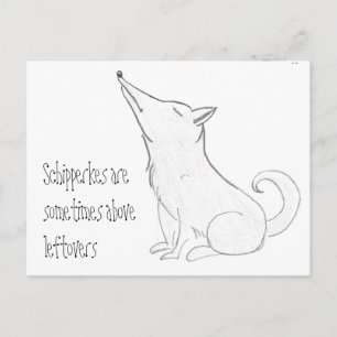 Schipperke Dog Cartoon Briefkaart