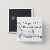 Schipperke Dog Cartoon Vierkante Button 5,1 Cm (Voorkant /achterkant)