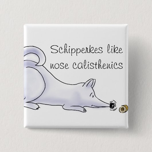 Schipperke Dog Cartoon Vierkante Button 5,1 Cm (Voorkant)