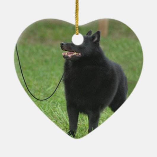 Schipperke Dog Keramisch Ornament (Achterkant)