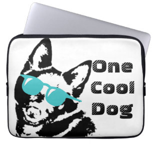 Schipperke Dog met zonnebril Laptop Sleeve