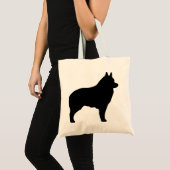 Schipperke dog silhouette tas (Voorkant (product))