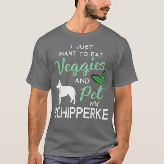 Schipperke Funny Vegan Hondenliefhebber Eigenaar X T-shirt