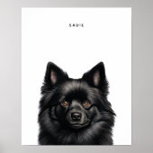 Schipperke gepersonaliseerde print (Voorkant)