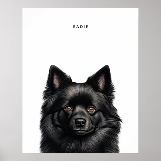 Schipperke gepersonaliseerde print (Voorkant)