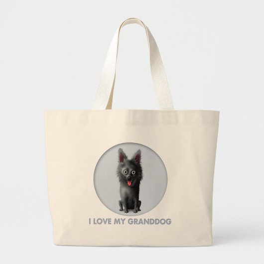 Schipperke Granddog Grote Tote Bag (Voorkant)