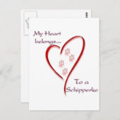 Schipperke Hart hoort erbij Briefkaart (Voorkant / Achterkant)