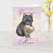 Schipperke Heart mama Kaart (Gele Bloem)